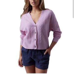 Raffi Cable 100% Cashmere Cardigan